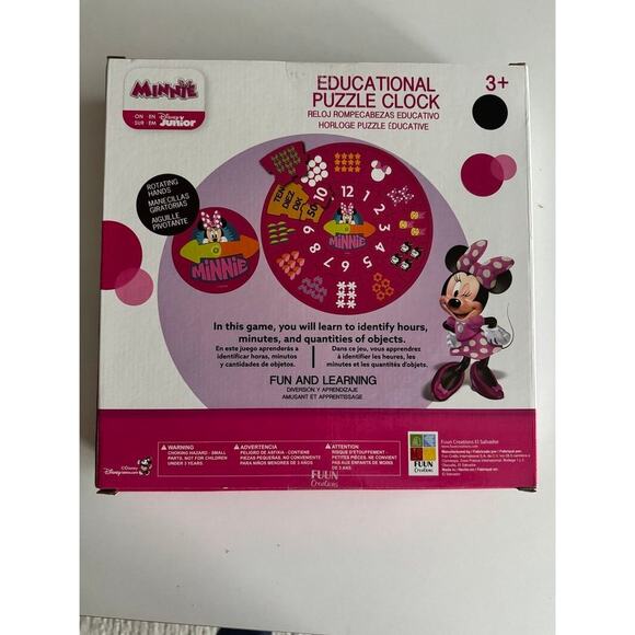 Learn with Minnie – Disney Junior Wooden Educational Puzzle Clock! - Picture 4 of 7